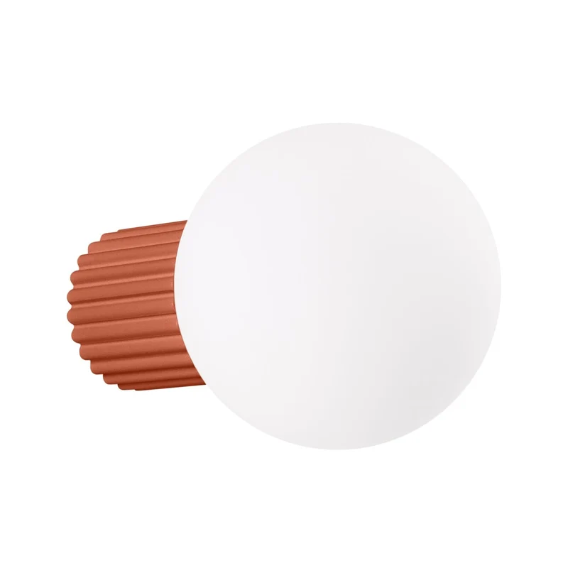 Luminaire Mural Aluminium/Verre Ocre Rouge Moderne