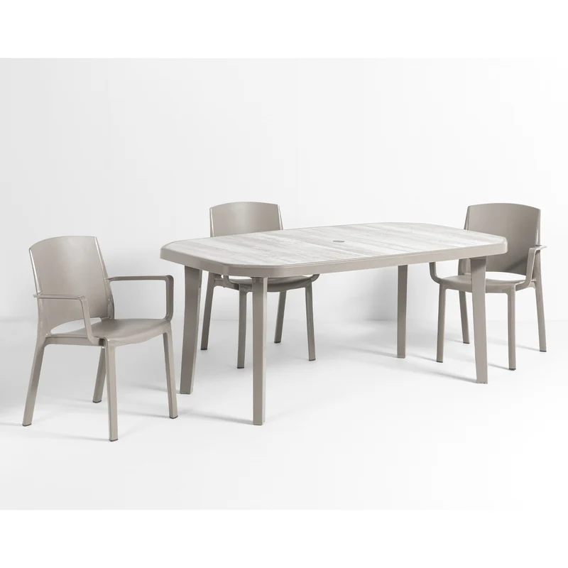 Table résine d'extérieur Nordic 165 x 100 cm