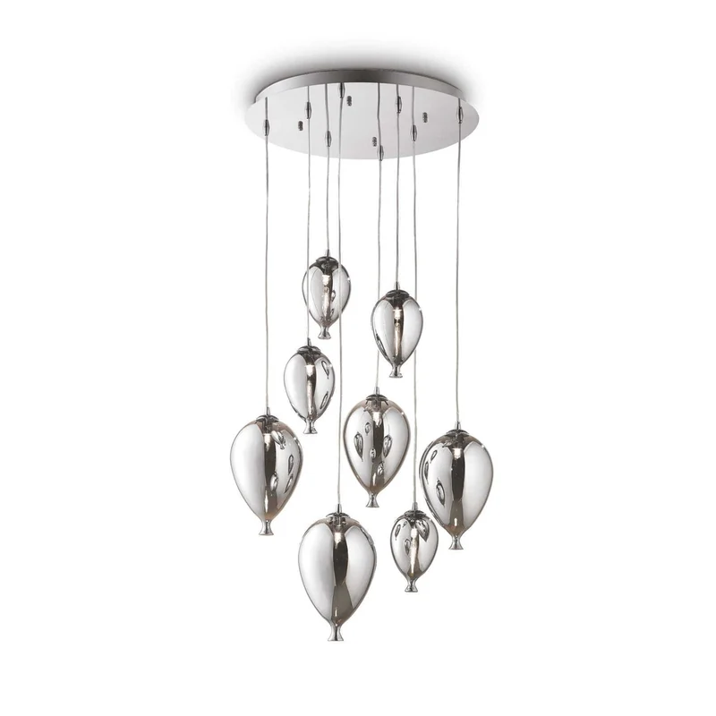 Lustre Suspensions en Verre Noir Ballons