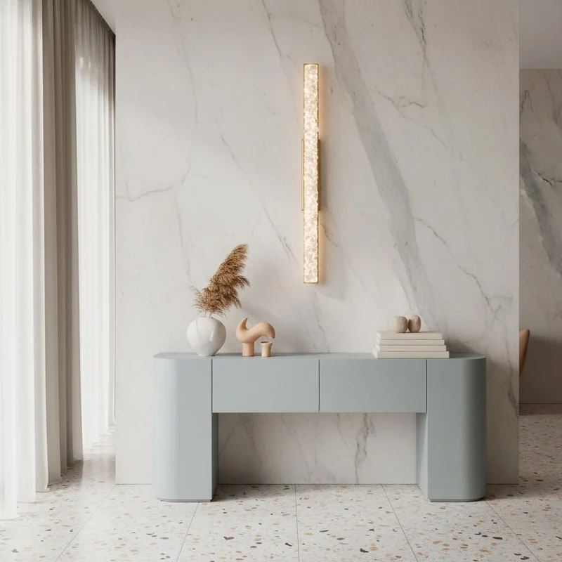 Applique murale LED cristal naturel