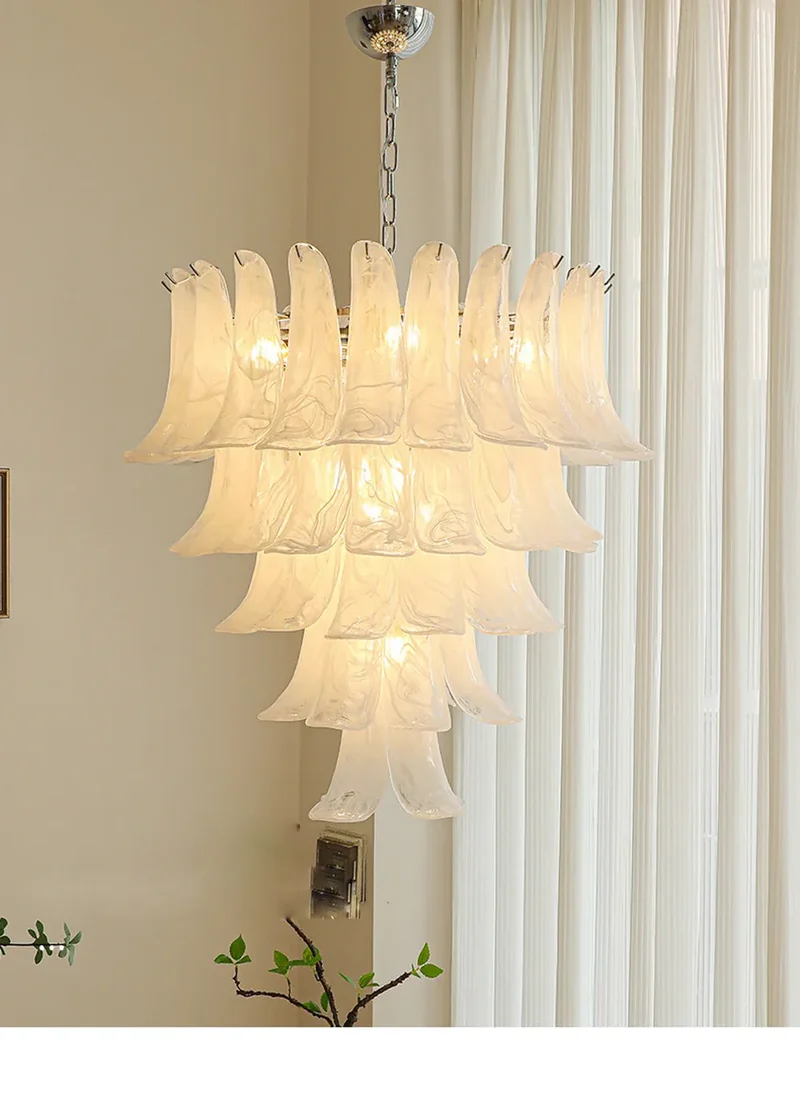 Lustre Retro 100cm Verre Ambre