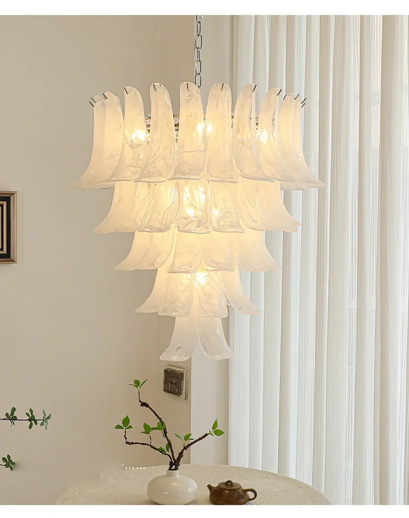 Lustre Retro 100cm Verre Ambre