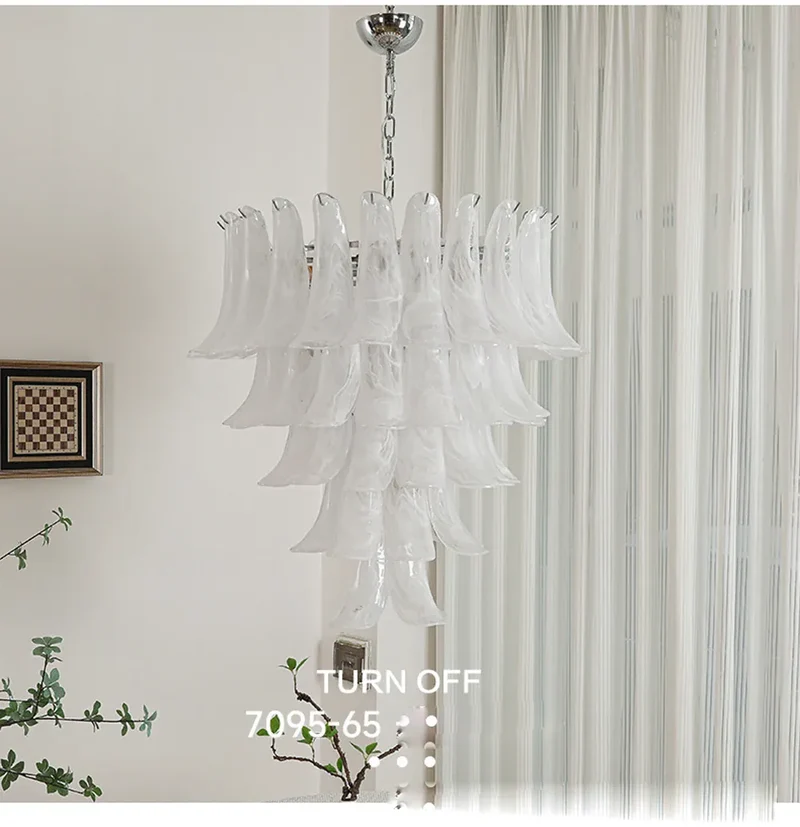 Lustre Retro 100cm Verre Ambre