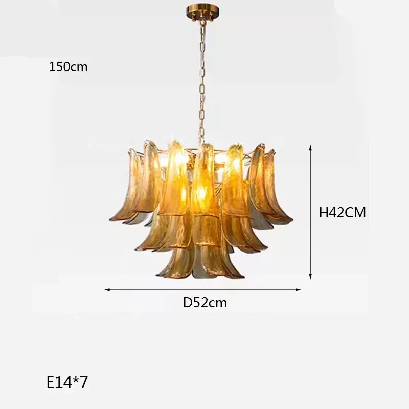 Lustre Verre Ambre Style Vintage pour Cuisine