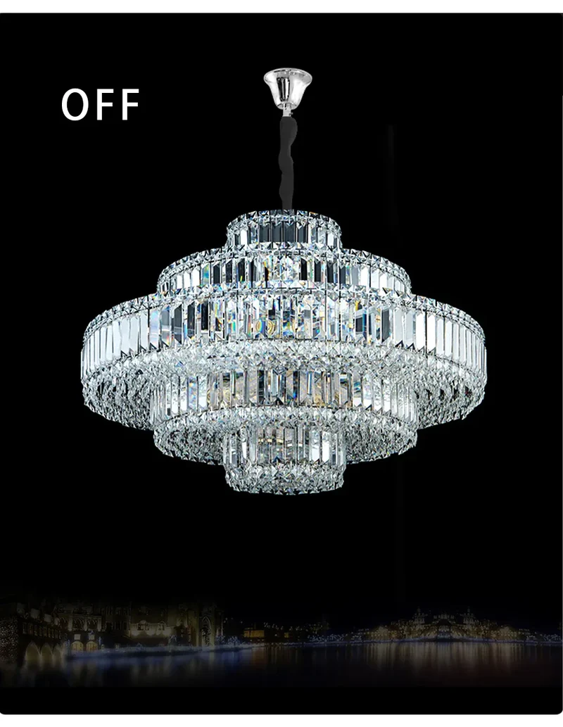 Lustre en Verre pour Salle Luxe