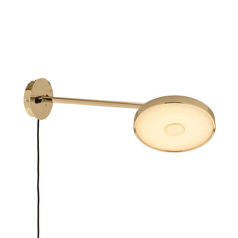 Asteria wall long - Polished Brass w. hardwire add on
