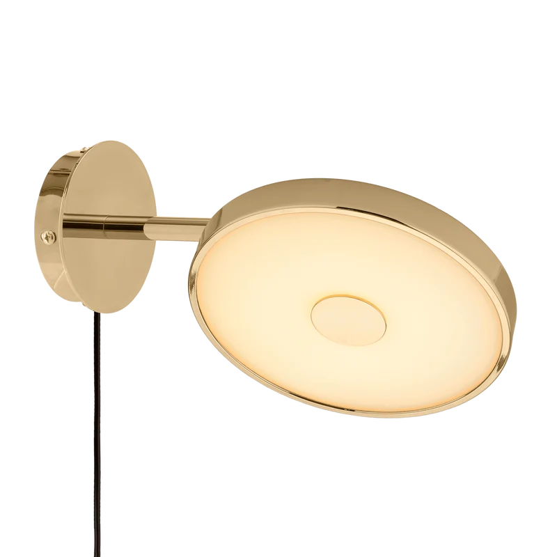 Asteria wall short - Polished Brass w. hardwire add on