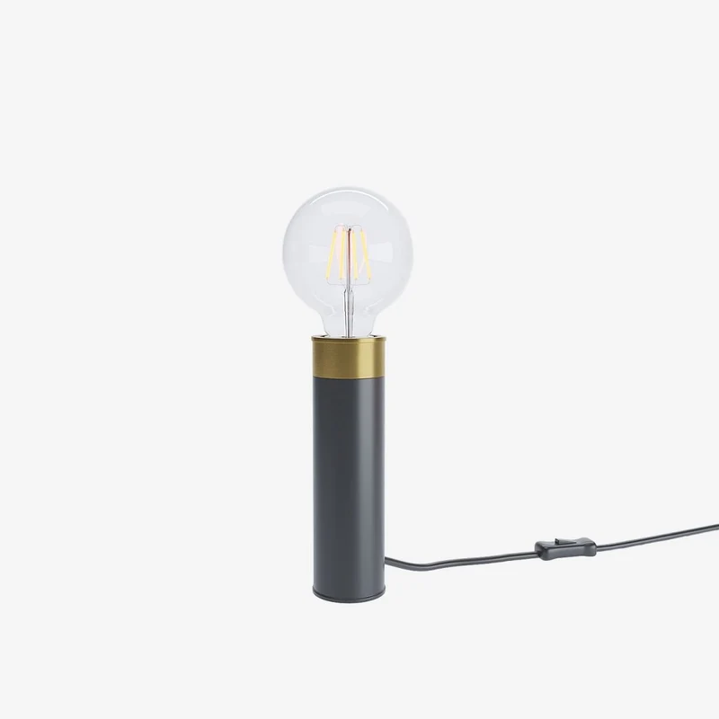 Lampe à poser cylindrique en métal