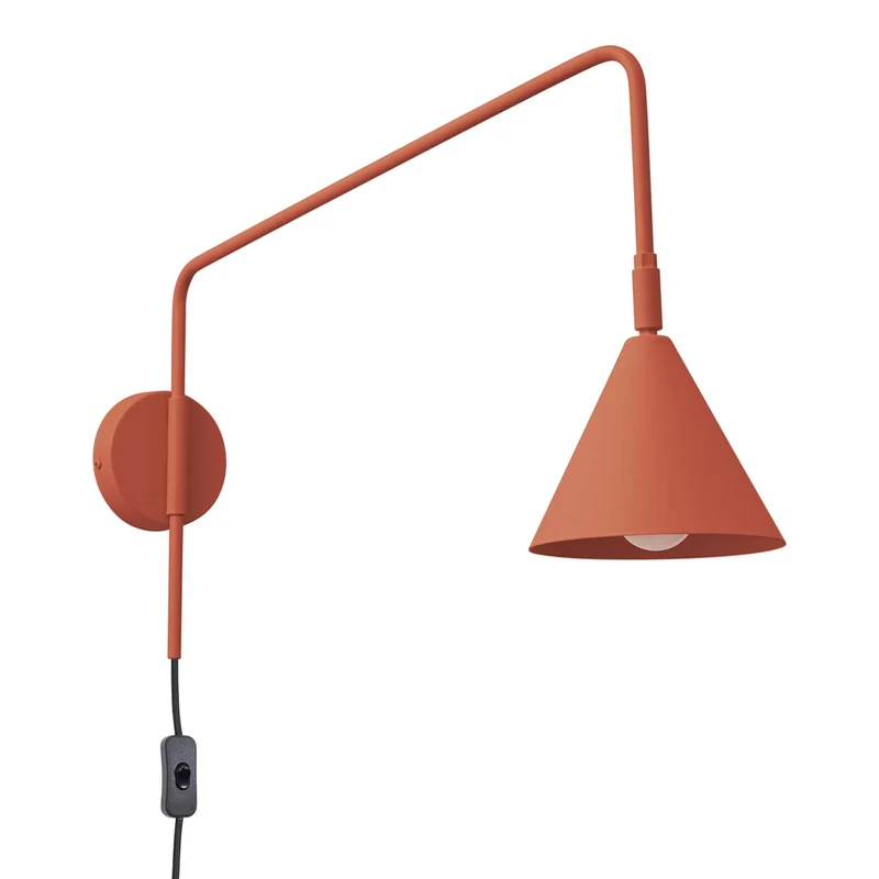 Luminaire Mural Acier Ocre Rouge Moderne
