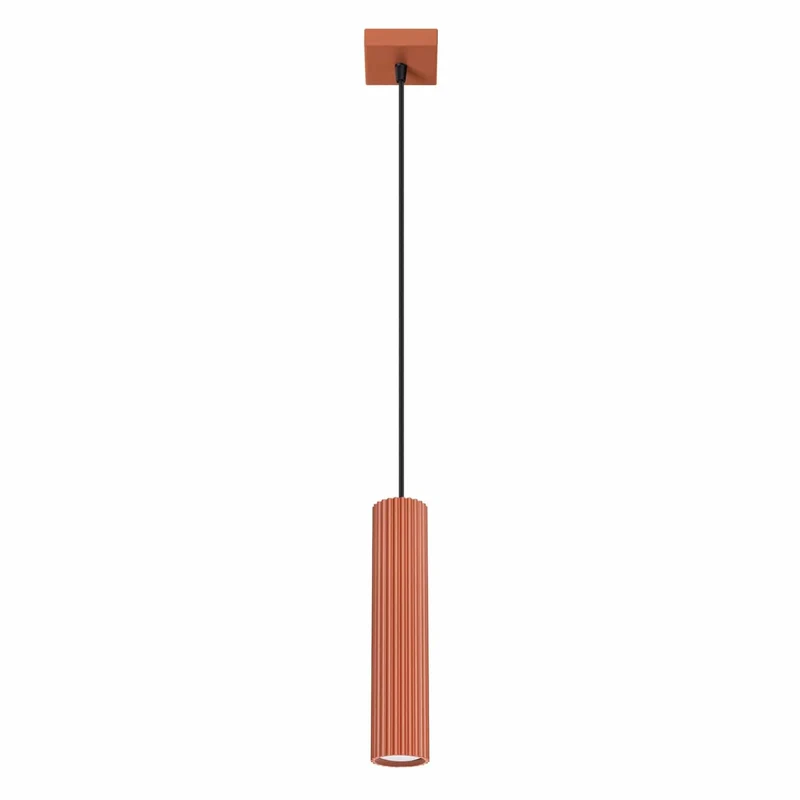 Suspension Ocre Rouge Minimaliste Strié