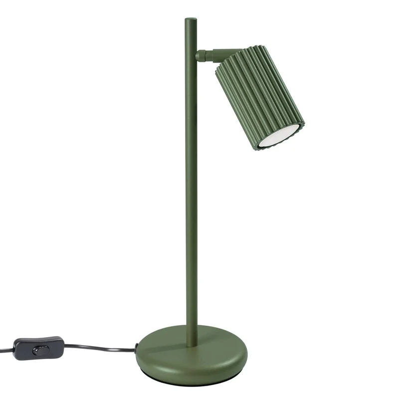Lampe Vert Olive Minimaliste Strié