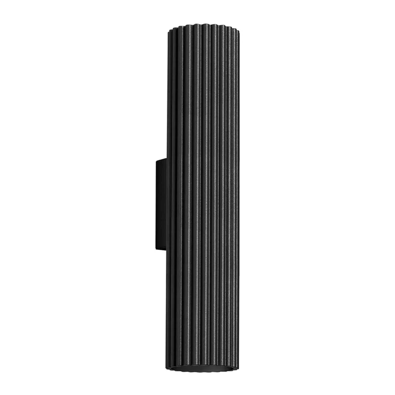 Luminaire Mural Tube Noir Minimaliste Strié