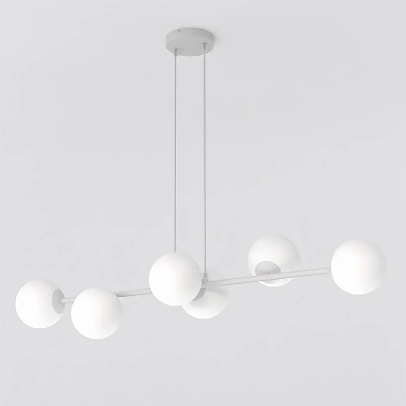 Suspension Verre Blanc Ambiance Chaleureuse