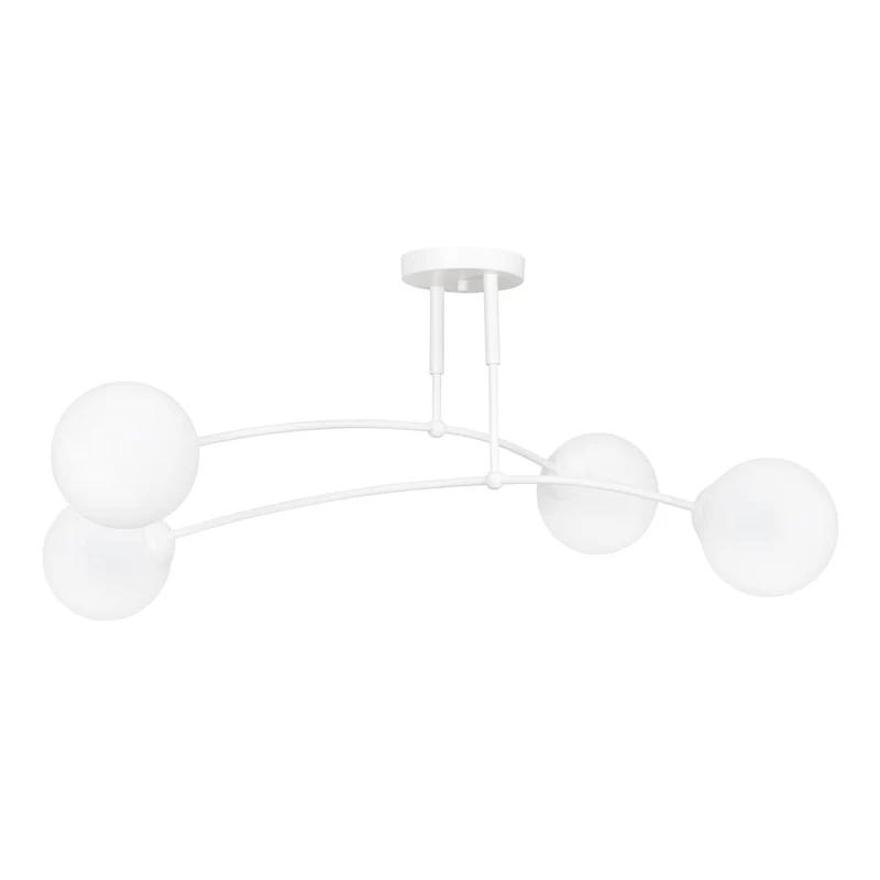Lustre double plateau verre style contemporain