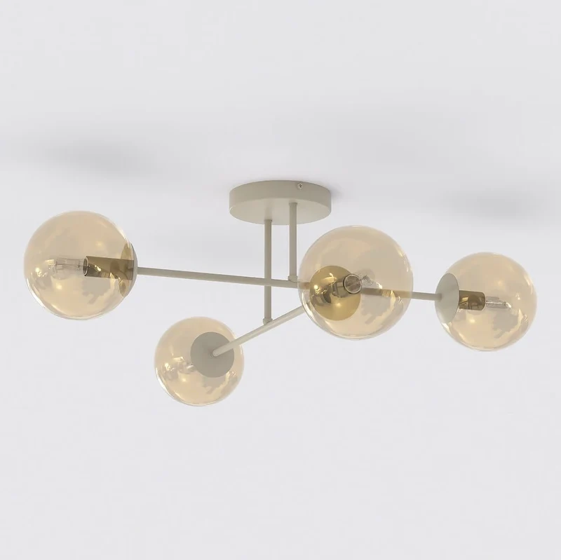 Lustre de Cuisine - Spots verre transparent style moderne