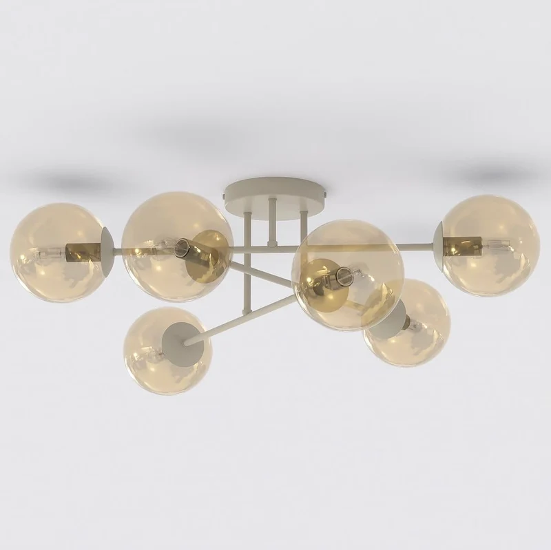 Lustre de Cuisine - Spots verre transparent style moderne