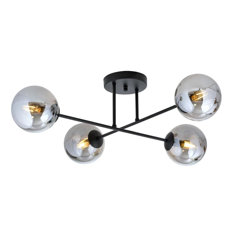 Lustre de Cuisine - Spots verre transparent style moderne