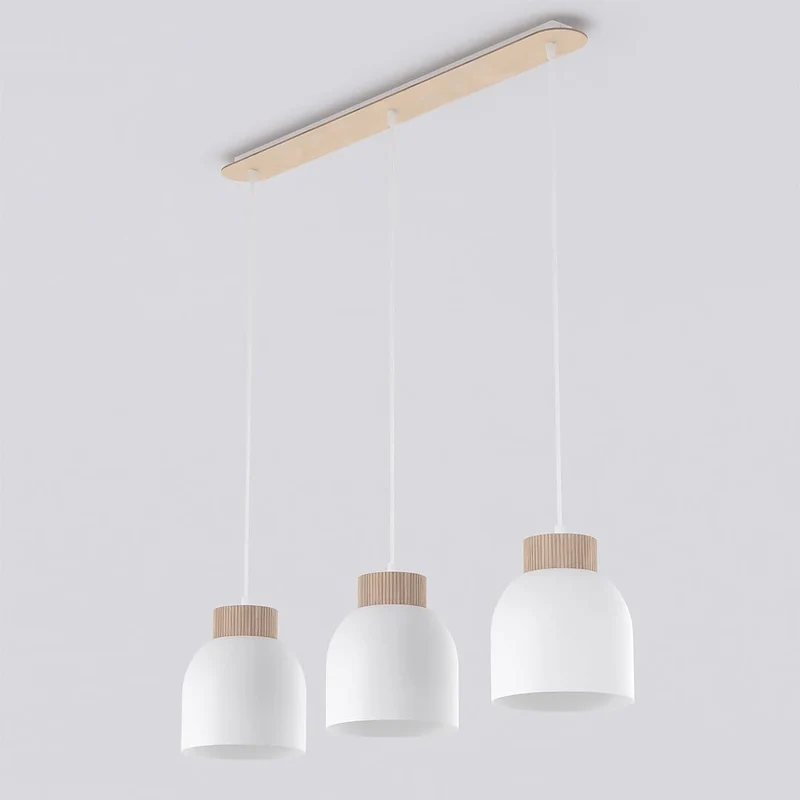 Suspension bois et métal style scandinave naturel