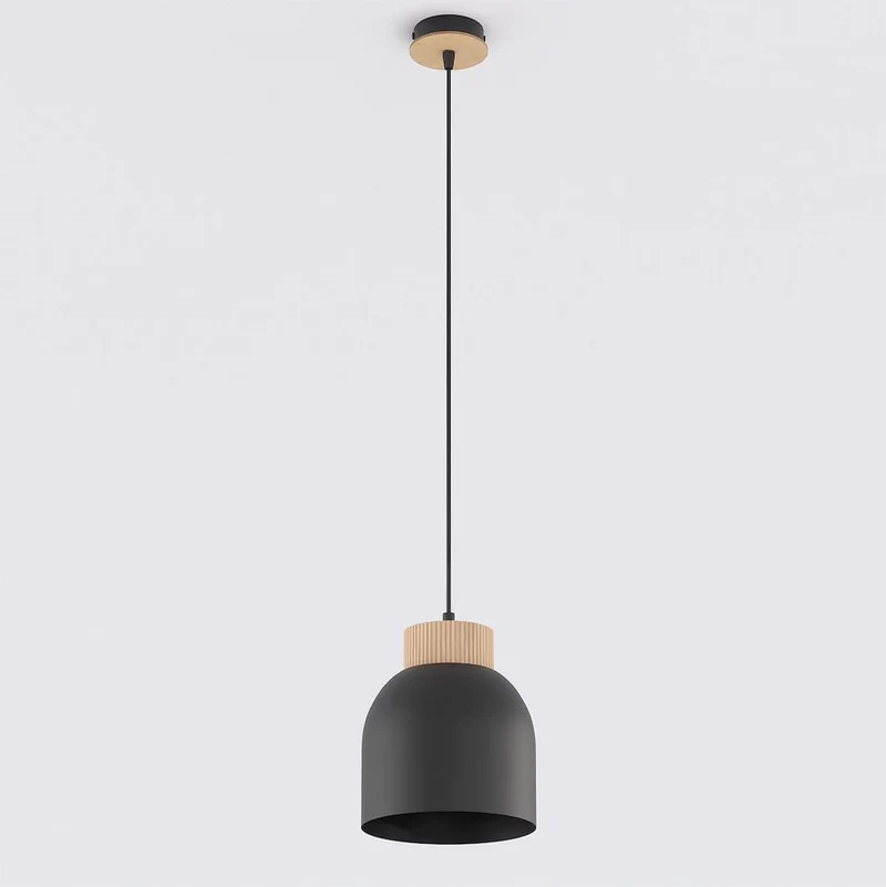 Suspension bois et métal style scandinave naturel