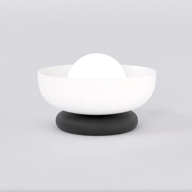 Lampe de table verre cylindrique minimaliste