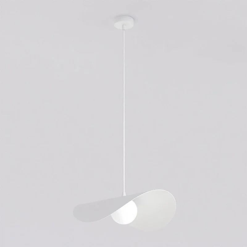 Suspension design verre dépoli style organique