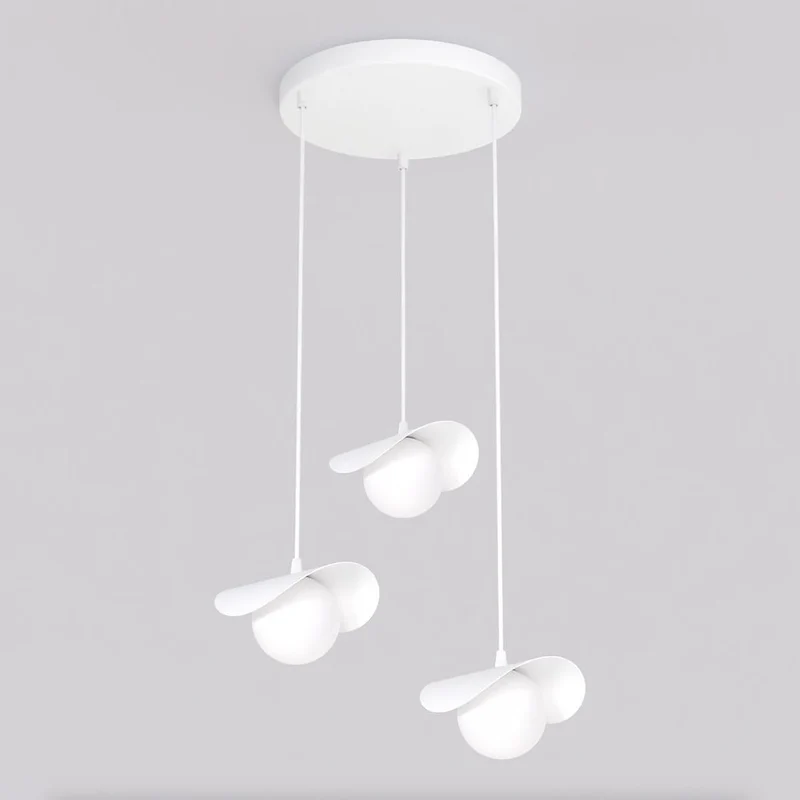 Suspension design verre dépoli style organique