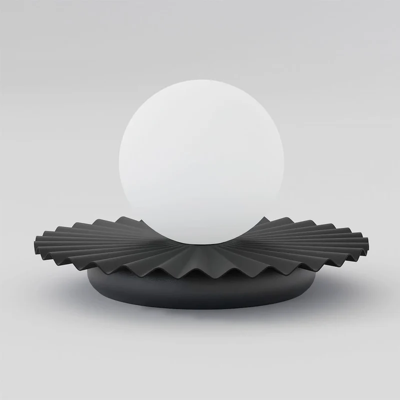 Lampe de Chevet Cannelée - Acier et Verre