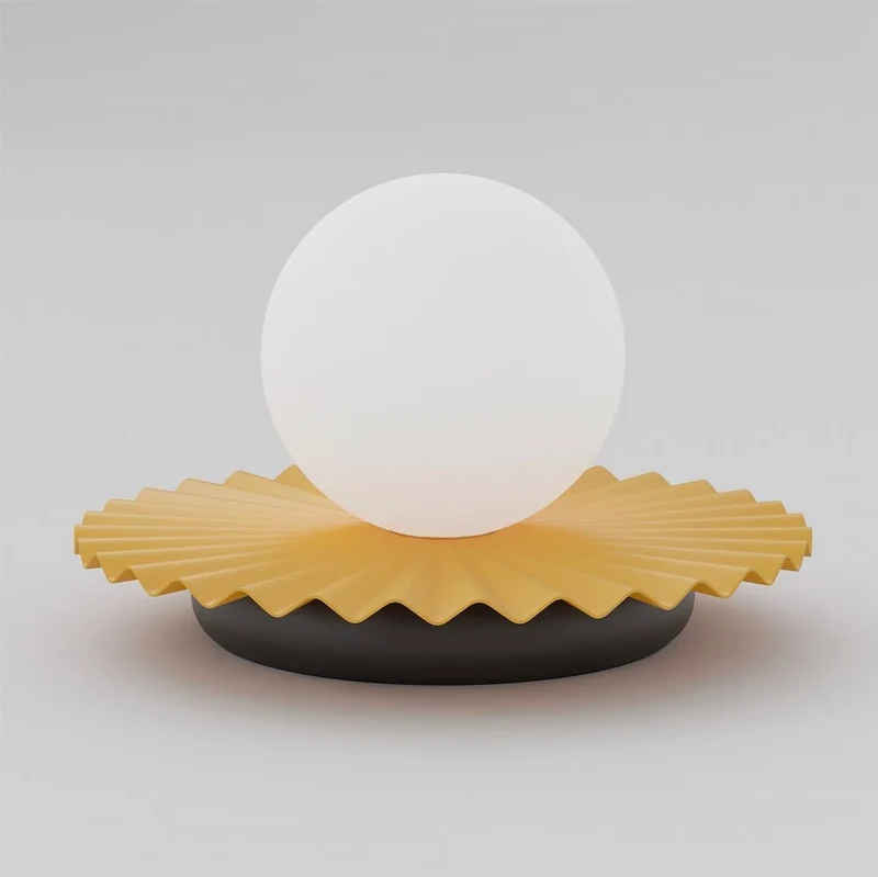 Lampe de Chevet Cannelée - Acier et Verre