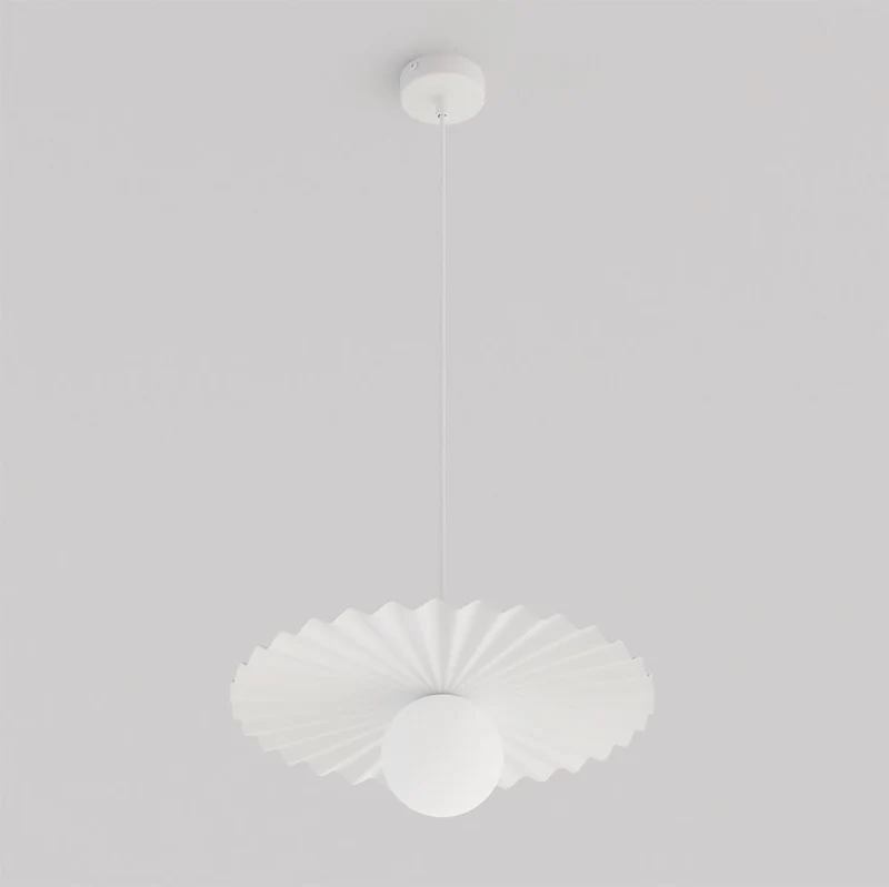 Suspension Cannelée 1 Lumière - Acier et Verre