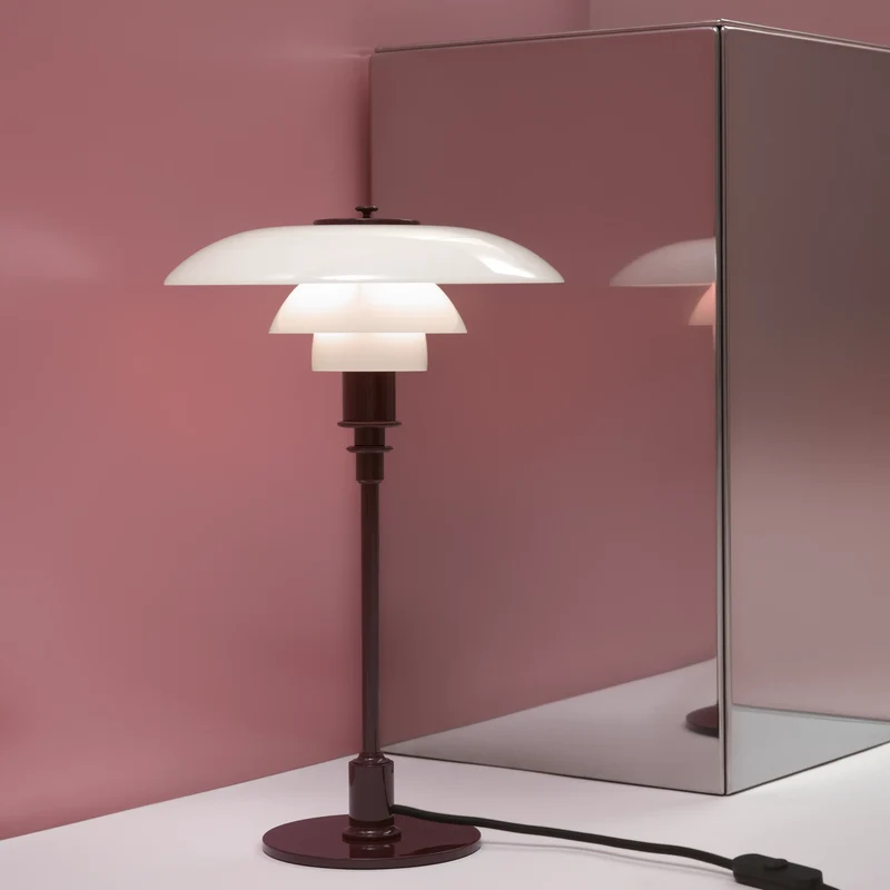 PH 3/2 GLOSSY BURGUNDY BORDLAMPE