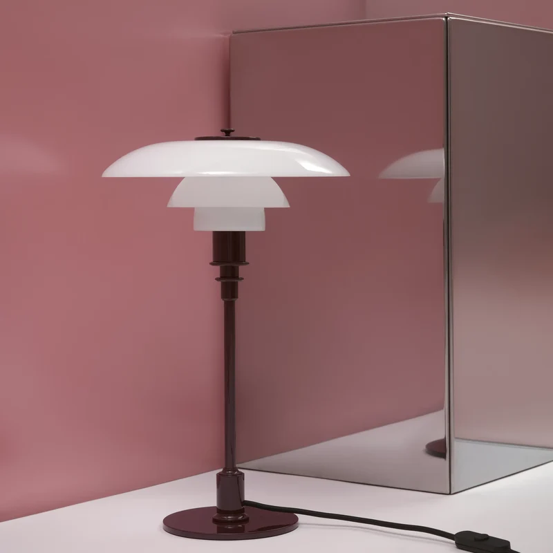 PH 3/2 GLOSSY BURGUNDY BORDLAMPE