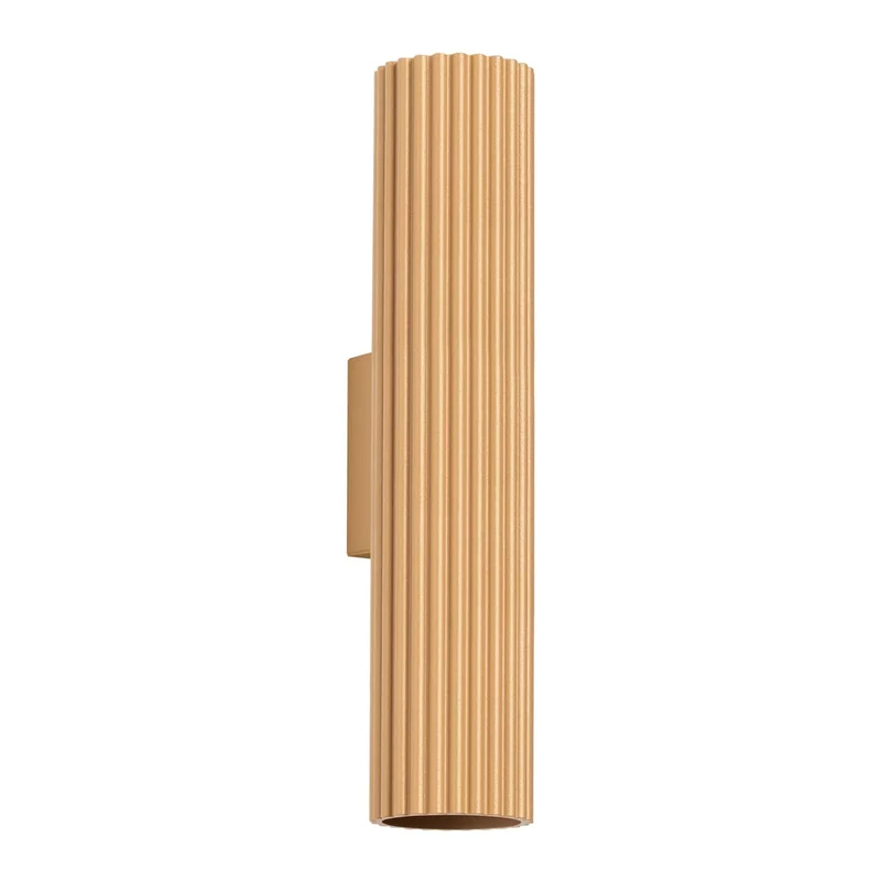 Luminaire Mural Tube Doré Minimaliste Strié