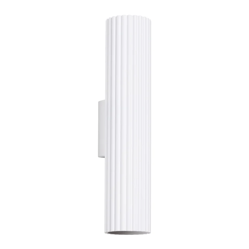 Luminaire Mural Tube Blanc Minimaliste Strié