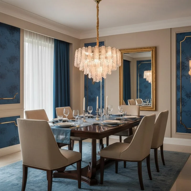 Lustre en Verre Blanc A Suspendre pour Salle a Manger