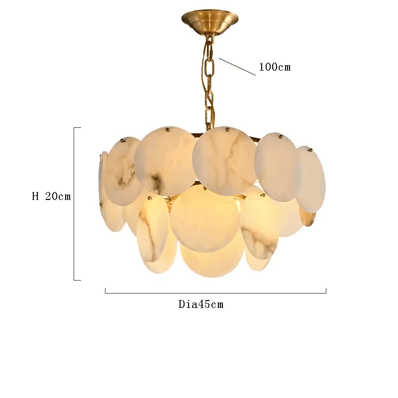 Grand Lustre Long Marbre Blanc pour Salle À Manger
