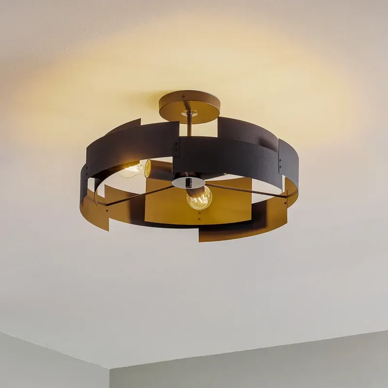 Plafonnier pour Salon Noir - Style Industriel