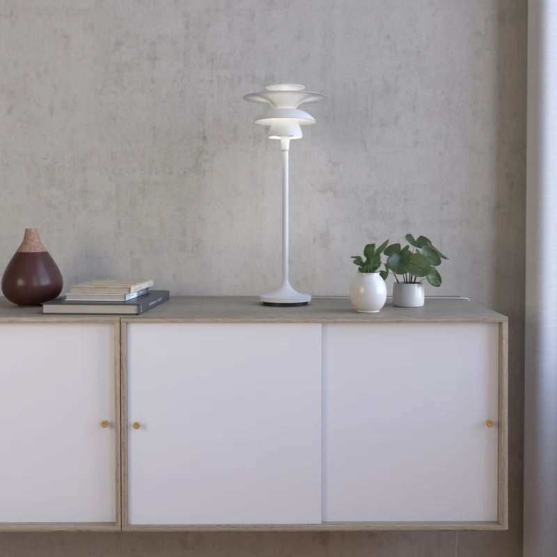Bordslampa Picasso höjd 45,7cm mattvit