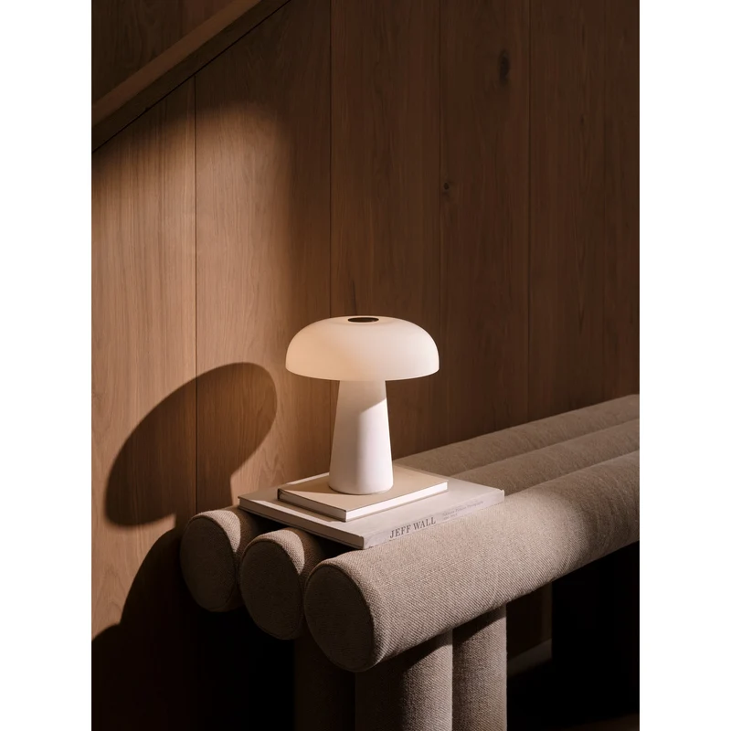 GLOSSY HVID MINI PORTABLE LAMPE
