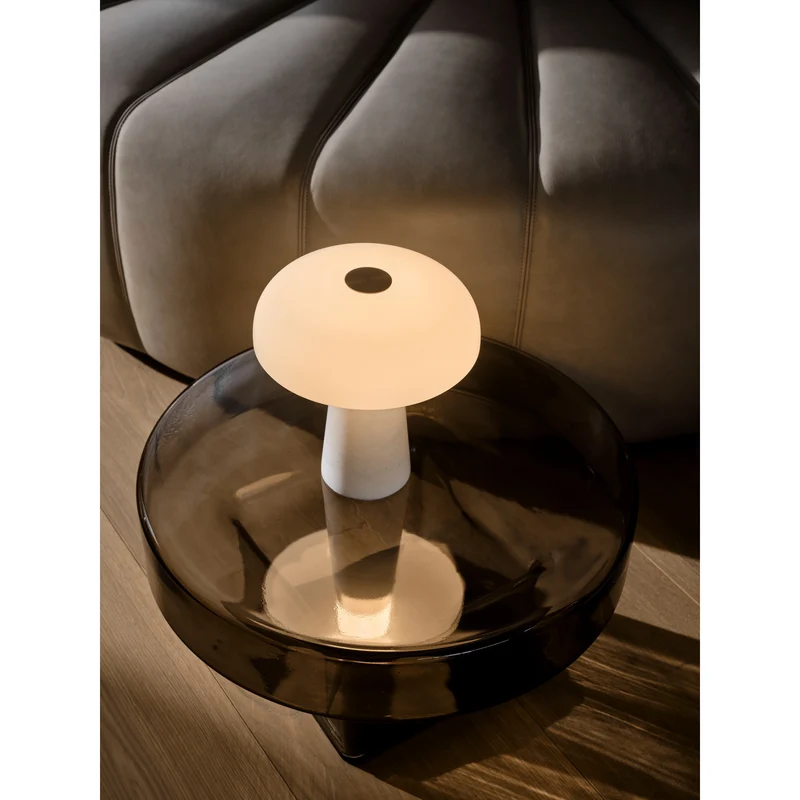 GLOSSY HVID MINI PORTABLE LAMPE