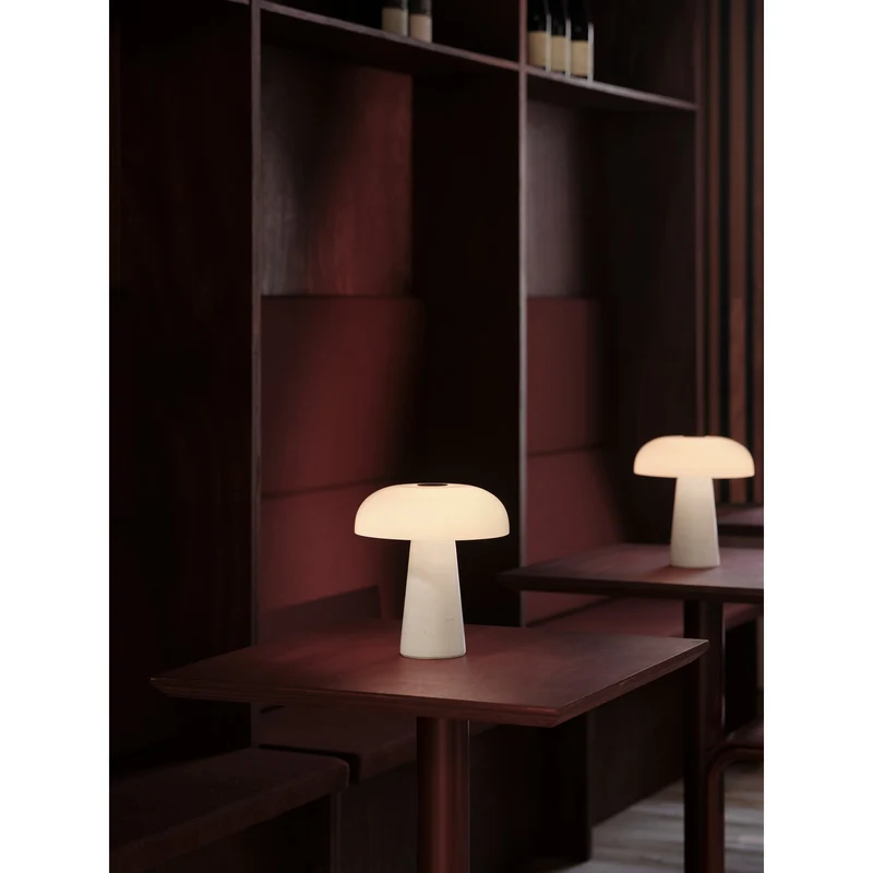 GLOSSY HVID MINI PORTABLE LAMPE