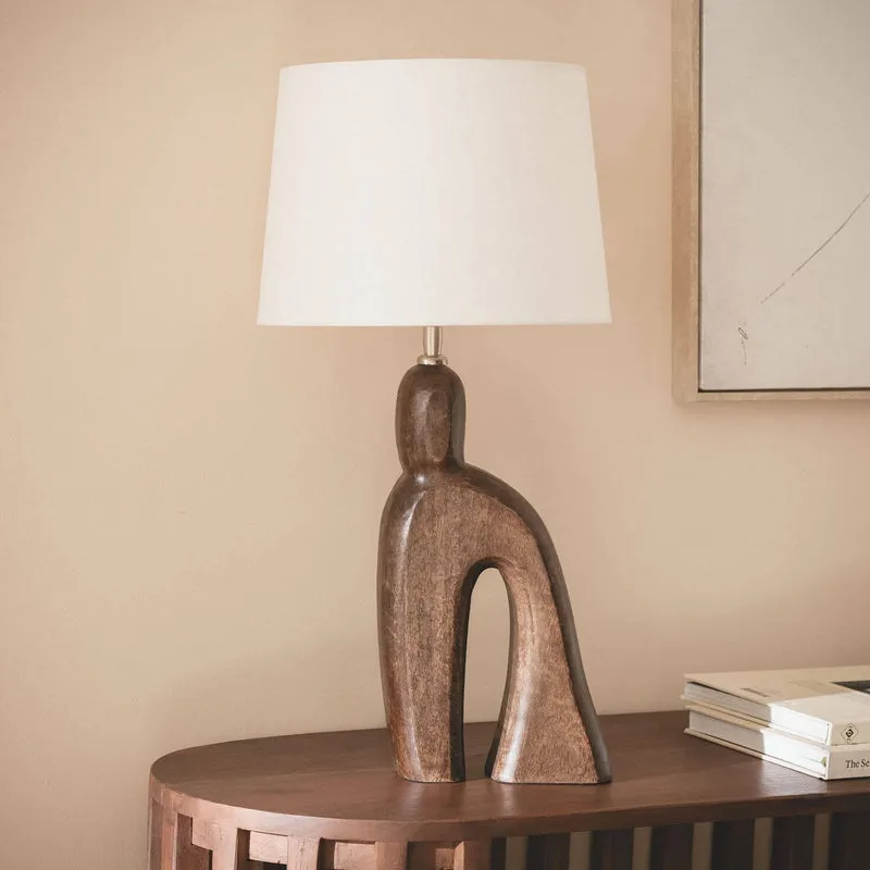 Lampe de table en bois de manguier