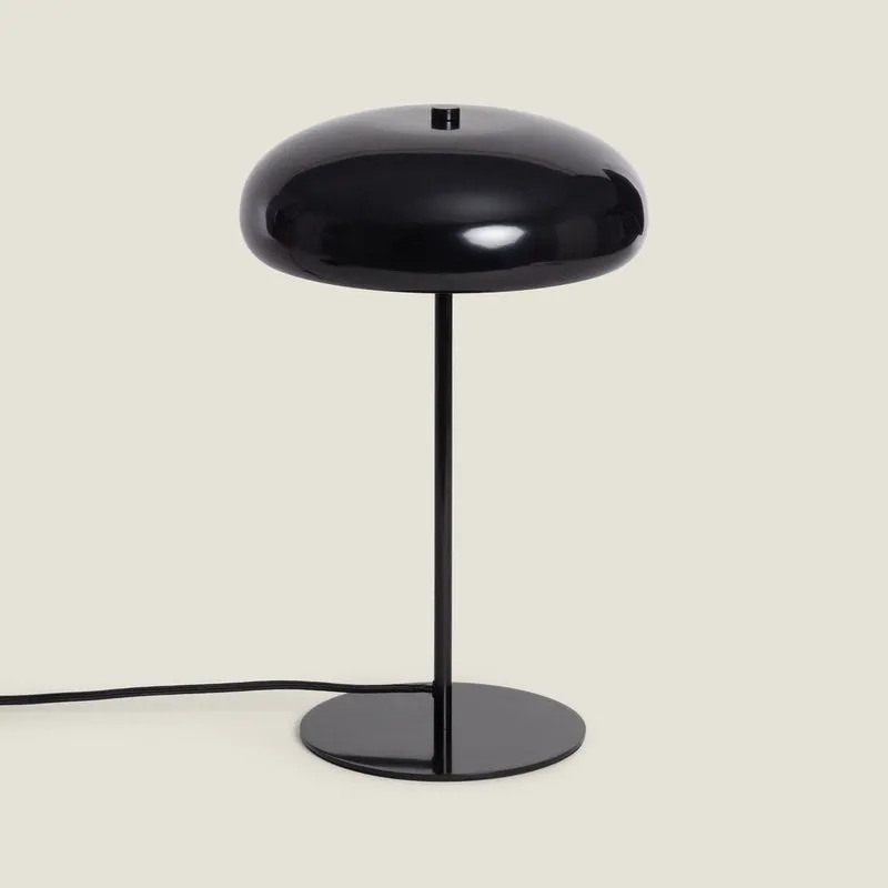 Lampe en métal noir brillant au style rétro vintage