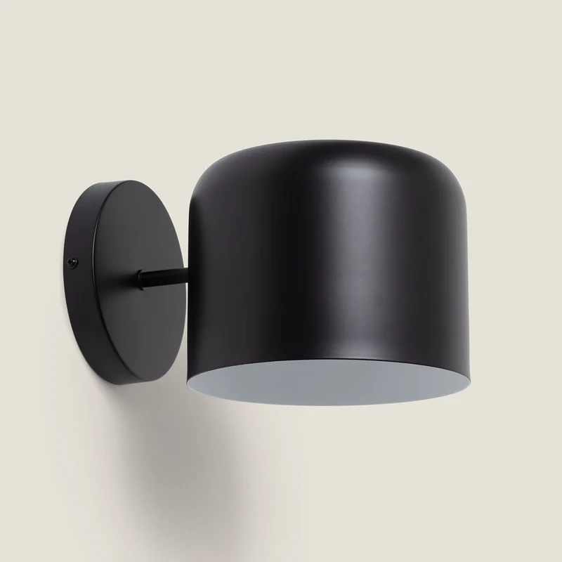 Lampe murale en Métal Noir Mat