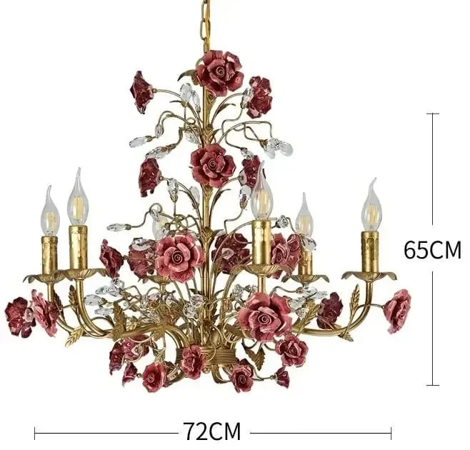 Lustre dore fleurs