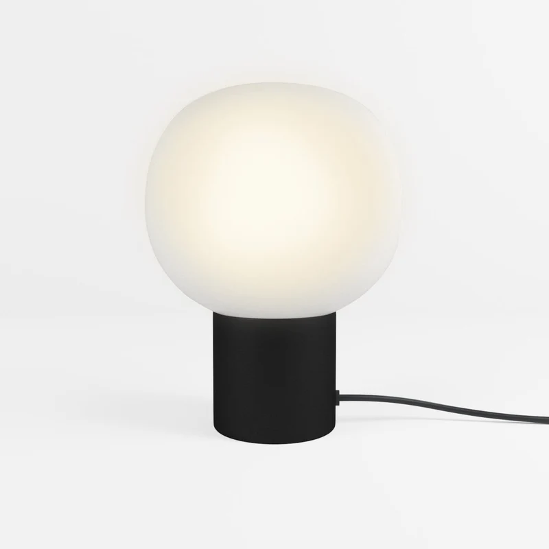 Lampe à poser vintage en métal noir