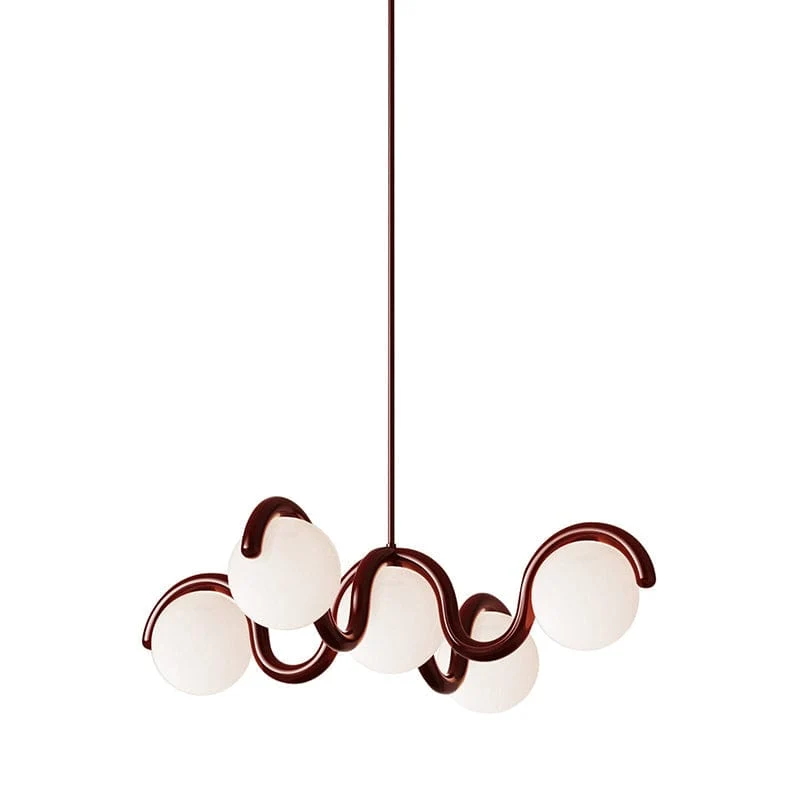 Lustre salon rouge vin