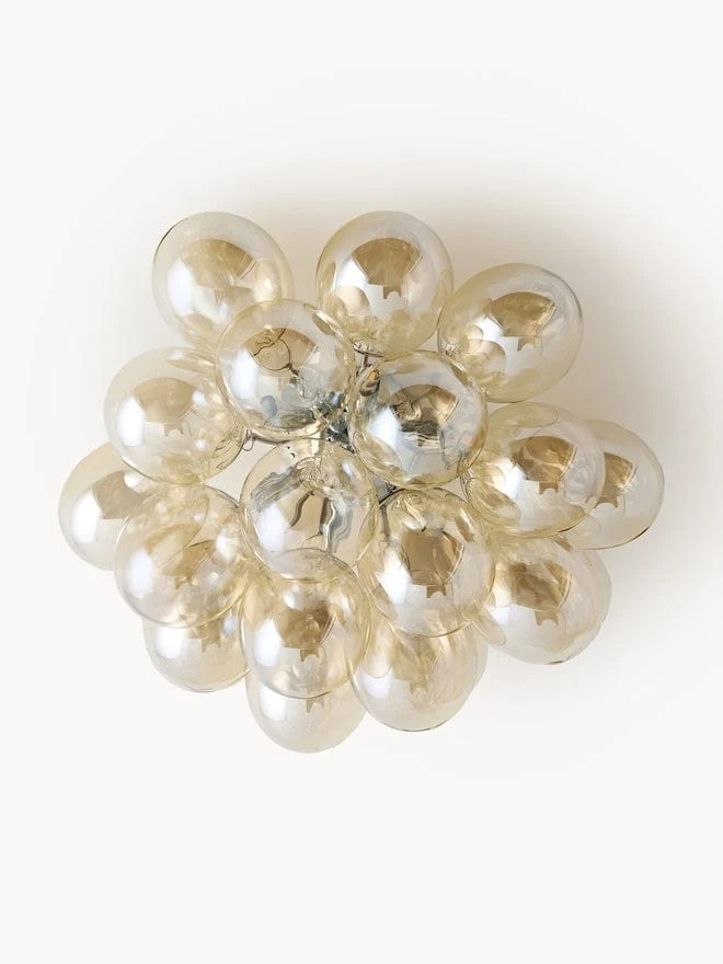 Plafonnier verre rose