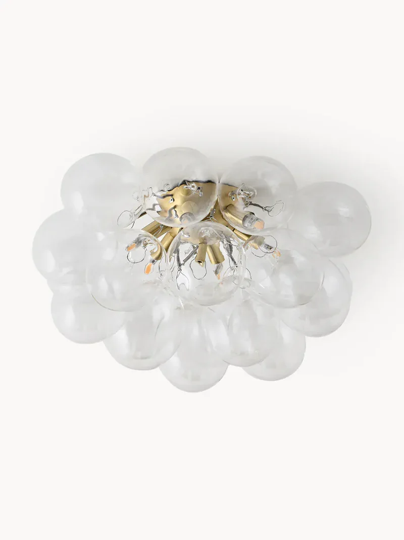 Plafonnier verre rose