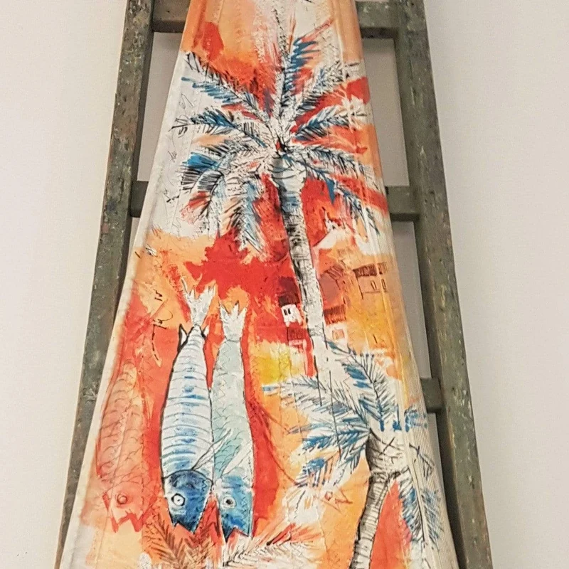 Peinture sur voile par Cécile Colombo