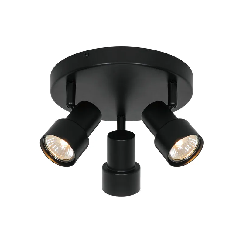 Boston 3-rondel | Loftlampe | Sort